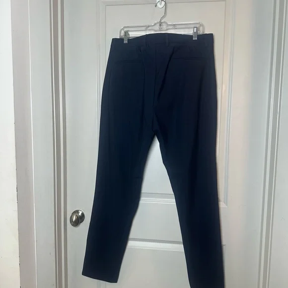 NEW Theory Zaine Precision Ponte in Baltic Deep Navy Straight Leg Pants, Size 40